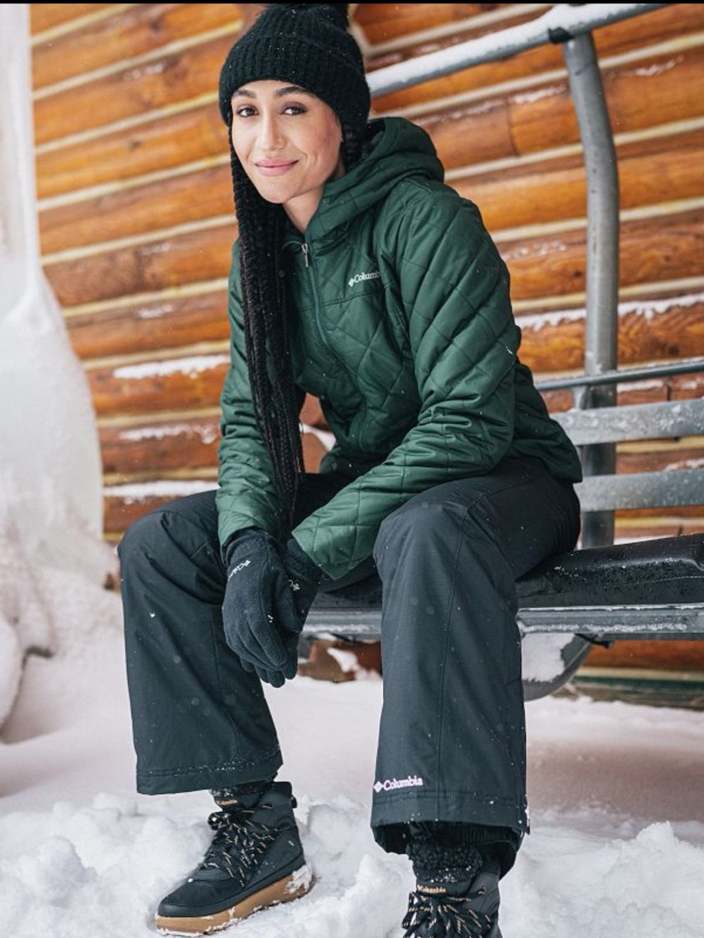 Columbia Copper Crest II Hooded Jacket in Spruce Green Women’s size Large